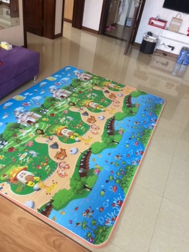 Mùa hè dày trẻ em thảm thảm bò phim hoạt hình dễ thương phòng ngủ đầy đủ phòng khách bọt sàn mat nhà lớn - Thảm thảm trải sàn cao cấp