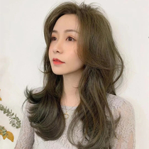 Green-brown-grey hair dye cream green fog brown linen green stuffy blue 2022 popular color dyed blue-brown hair dye at home