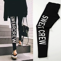 Bà bầu quần legging cạp thấp quần thể dục 2018 mới mùa xuân và mùa thu nâng bụng cộng với nhung mùa thu và quần cotton mùa thu mặc bên ngoài mặc quan ao bau