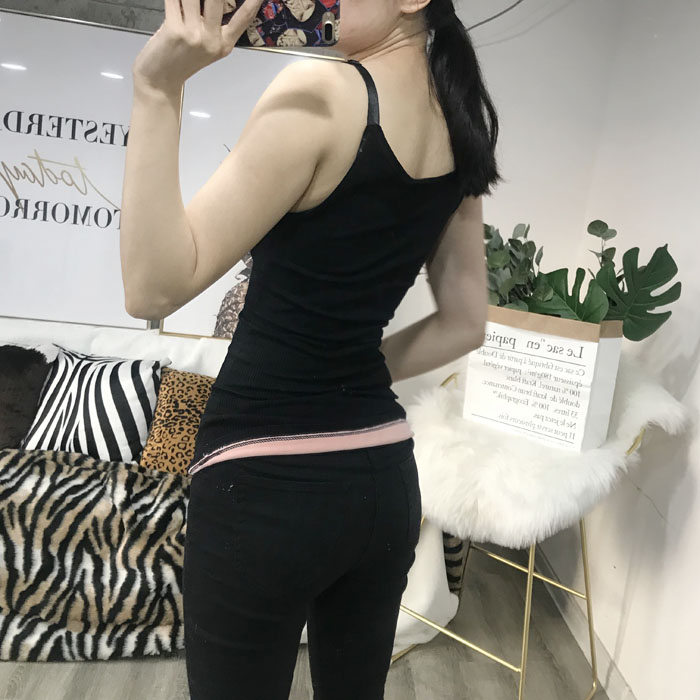 ZZ xương Người mẫu ZZ mùa đông cộng với nhung ấm mỏng thon thả ngực thấp ngực lớn thân dưới điêu khắc áo ấm sling các kiểu áo vest nữ hàn quốc