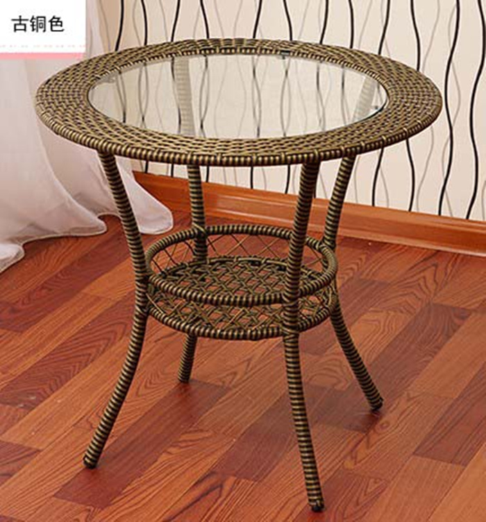 Bàn ghế ngoài trời Bàn ghế ba mảnh Bàn cà phê Ghế ban công sân vườn mây giải trí đơn giản - Bàn trà bàn dài phòng khách