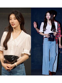 Malcenl klon pei suzy's same design puff sleeve age-reducing chic cardigan white lapel shirt for women