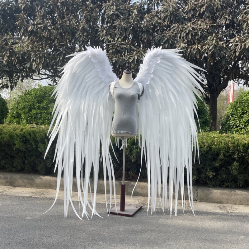 New White Angel Wings Dance Props Swan Artificial Feathers Photo Studio Shooting Photo Shoot Cosplay Decoration Props