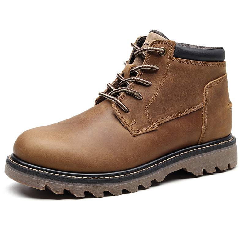 Mùa xuân và mùa thu Giày nam cao DONGWU CAT Giày dụng cụ Da trung bình Martin Boots Men P721555H3BDR28 - Giay cao giày sneaker nam
