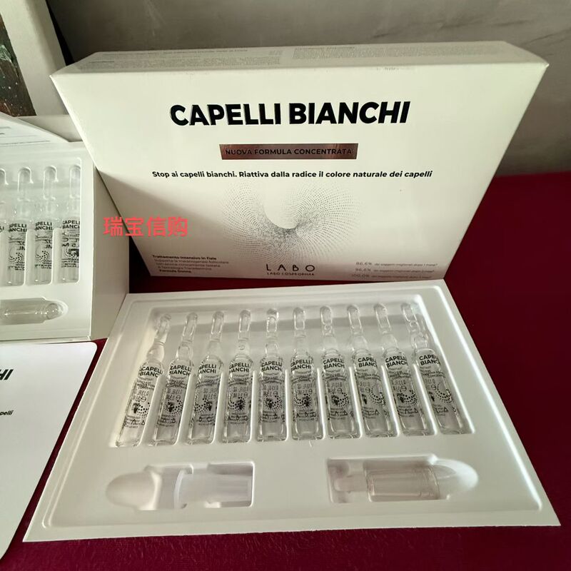 Swiss Labo Hair Follicle Melanin Natural Hair Care for Gray Hair, Naturally Turns Gray Hair into Black Hair Essence, White to Black Ampoule