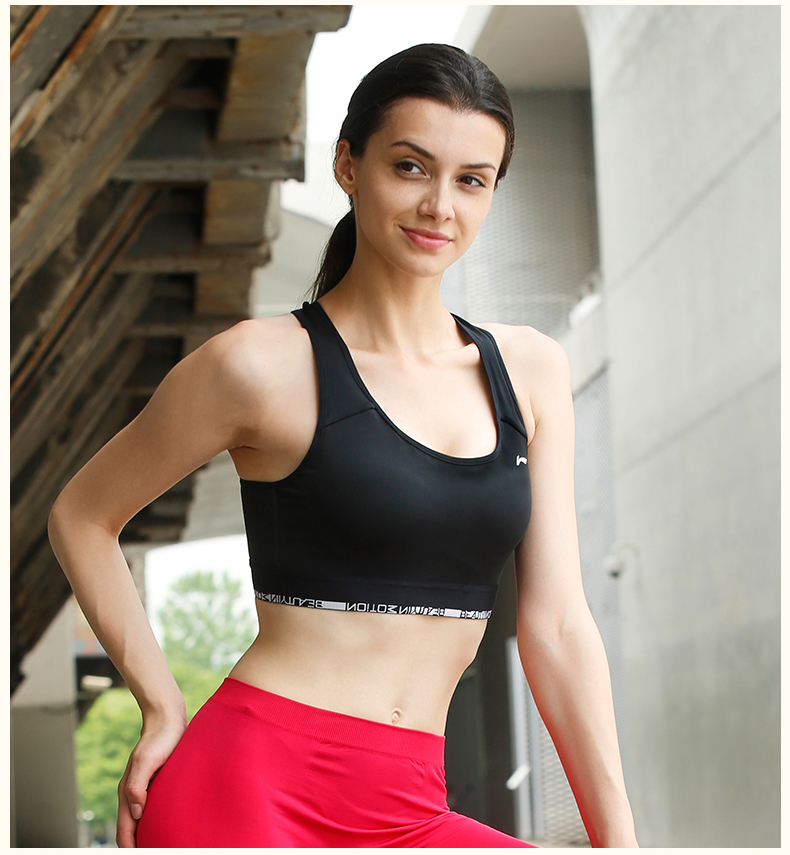 Li Ning Thể Thao Đồ Lót của Phụ Nữ Vest Chống Sốc Chạy Thu Thập Phong Cách Yoga Thể Dục Áo Ngực Sinh Viên Áo Ngực Thể Thao ao lot the thao