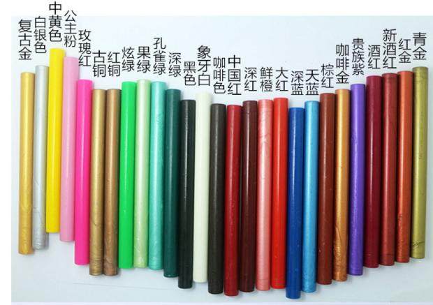 Vintage fire paint sealing wax Invitation envelope special sealing wax Round fire paint wax stick(can be used with wax gun)