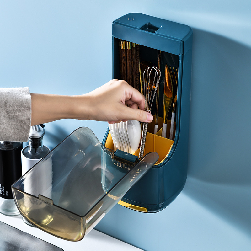 Chopsticks disinfection machine household small smart charging wall-mounted UV sterilization spoon chopsticks tube kitchen storage