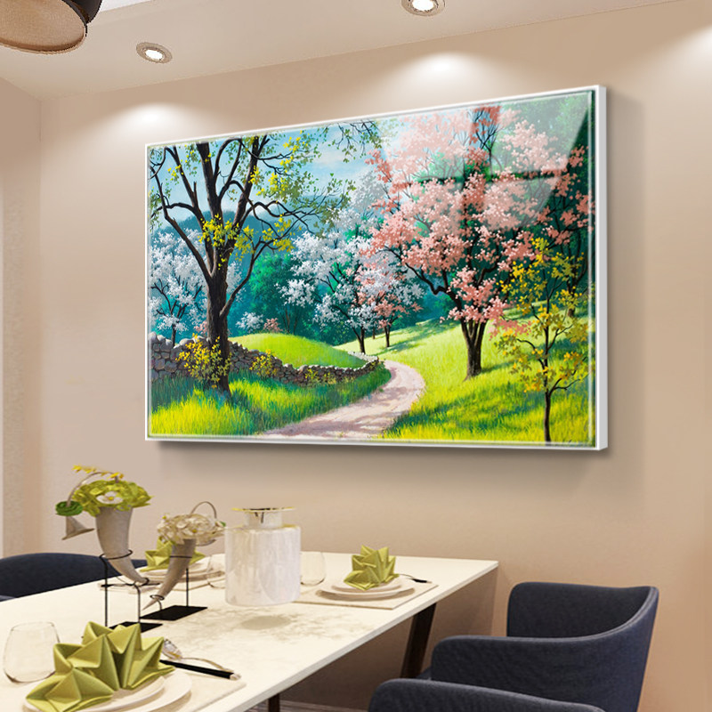 Overshadowing Modern minimalist dining room fruit decoration painting single frameless painting kitchen mural hanging painting wall painting crystal painting