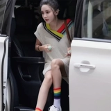 Летнее модное длинное трикотажное платье, в корейском стиле, свободный крой, защита от солнца, средней длины