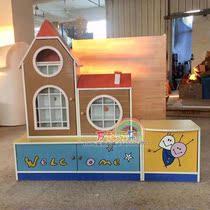  High-end early education center kindergarten cup holder Childrens cup holder luxury paint villa shape tea cup holder