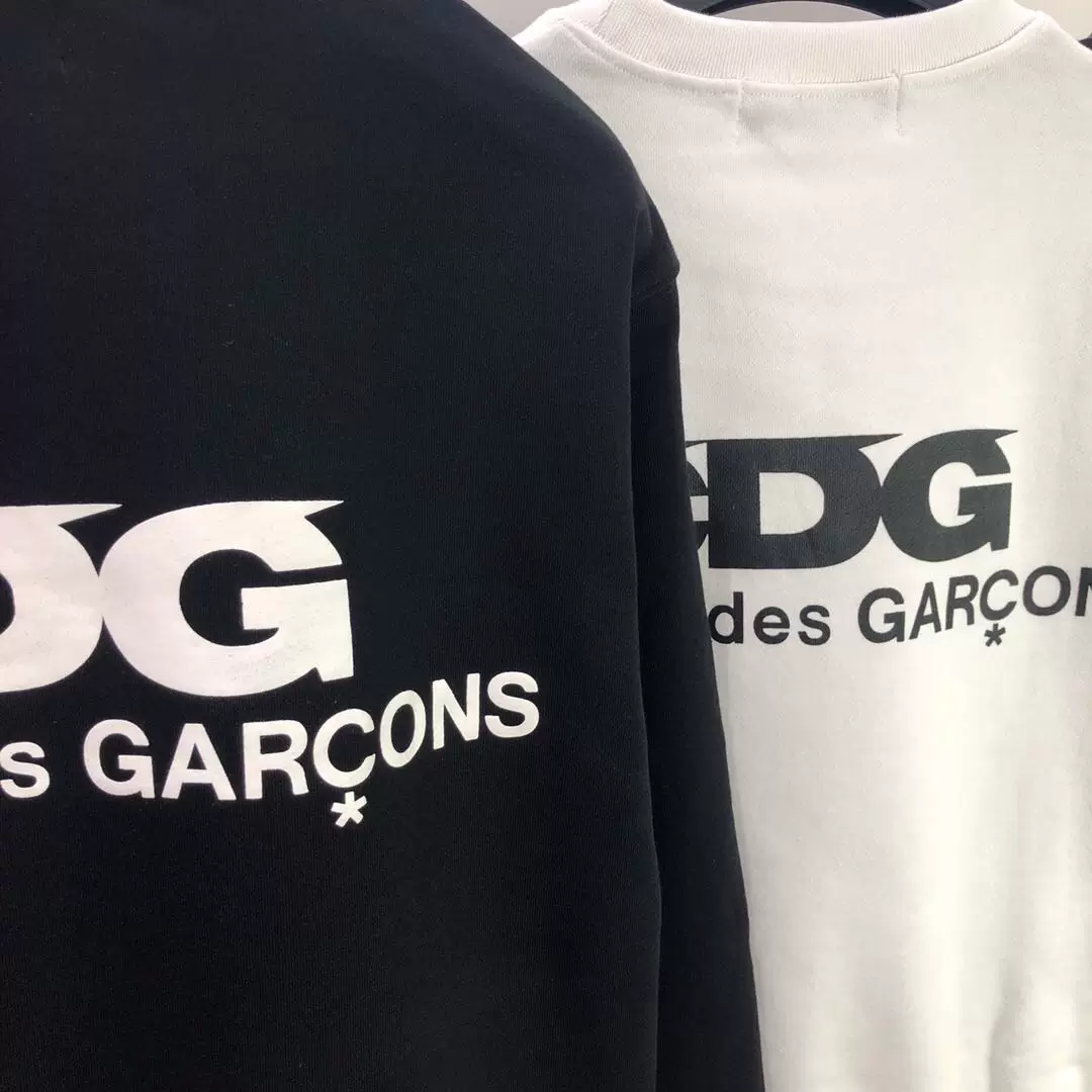 HCHCDG High Street автономная CDG слоган обратная буква принт круглый воротник свитшот мужчины и женщины одинаковый толстовка