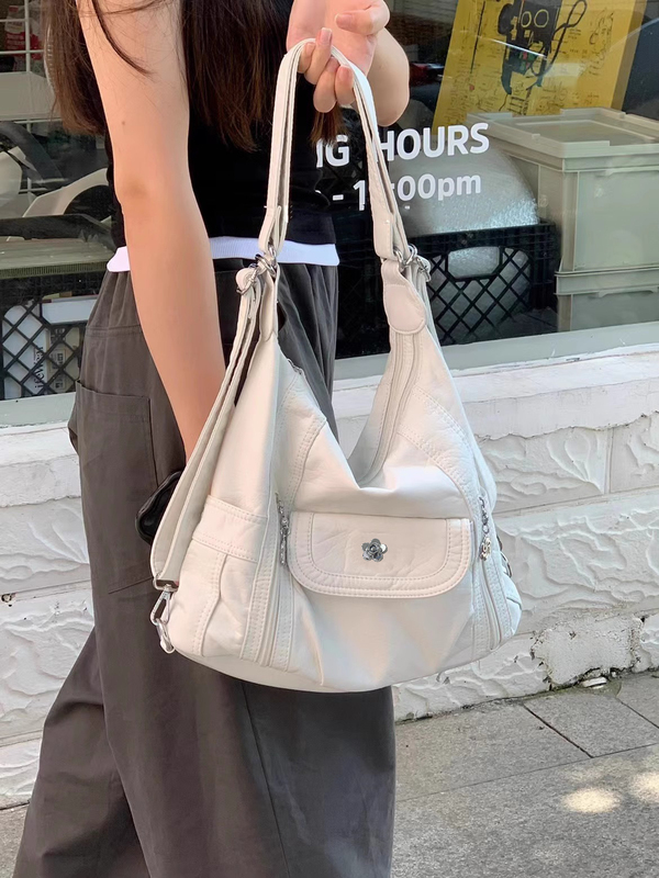 Hot Girl's Multifunctional Three-Use Soft Leather Backpack
