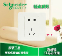 Schneider switch socket panel 86 Type light Elegant White Five Holes Socket Power Socket Light Point White Five Holes