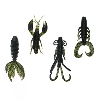 12 Luya bait Soft bait Soft shrimp fake shrimp bait Simulation fish Soft fish Mandarin fish mouth-up bait Freshwater seawater soft worm
