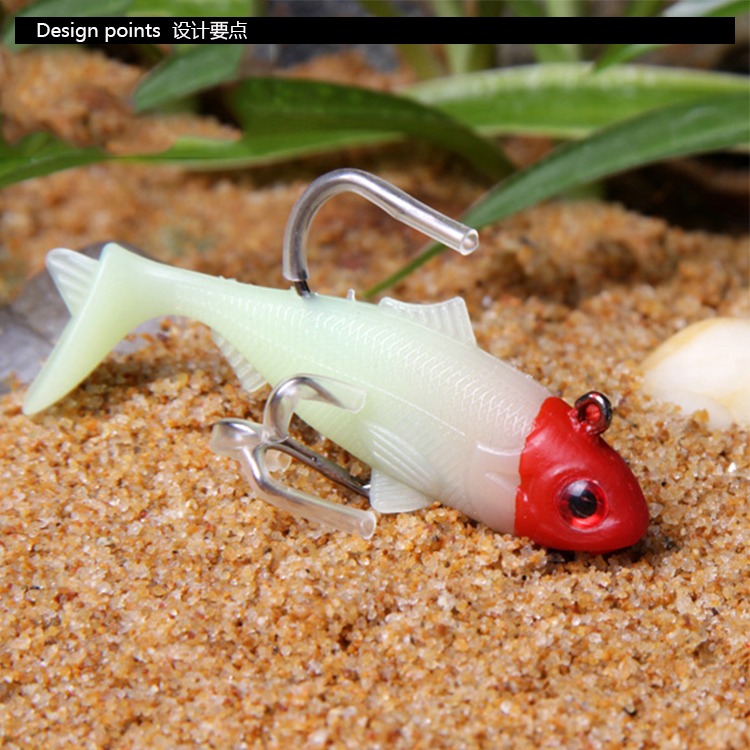 Fish hunter swordfish lure bait seawater freshwater perch special killing bag lead fish soft bait soft worm soft lead fish sea bass false bait