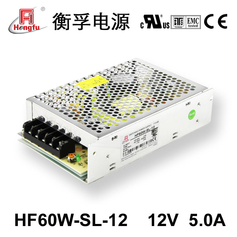Hengfu Power Supply Hf60W-Sl-12 Wide Voltage Input Dc Dc12V5A Single Output Switching Power Supply Hengfu Power Supply Hf60W-Sl-12 Wide Voltage Input Dc Dc12V5A Single Output Switching Power Supply