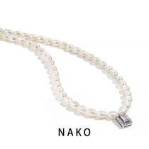 Pearl necklace female summer 2021 New sterling silver wild design sense French light luxury simple temperament choker