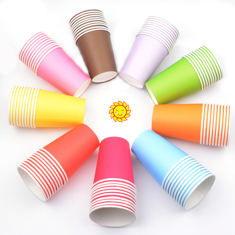 Kindergarten children's educational creative early education thickened disposable white paper cup colorful DIY handmade materials - Taobao
