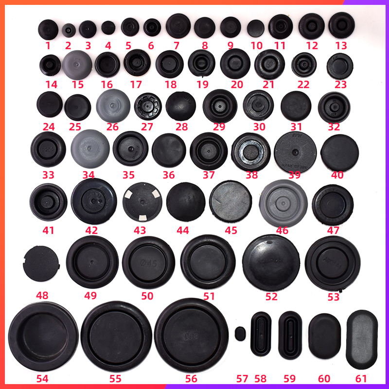 Waterproof Rubber Plugs for the Side Holes of the Front and Rear Door Panels, Engine Compartment, Hood, Tailgate, and Lower Side Skirts