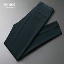 Autumn mens casual pants business slim small feet suit pants male youth Korean version of the trend solid color trousers men