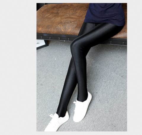 Cộng thêm quần nhung dày nữ siêu co giãn mùa thu và mùa đông nhẹ bên ngoài mặc quần legging đen cạp cao trơn trượt quần ấm quần áo mùa hè nữ 
