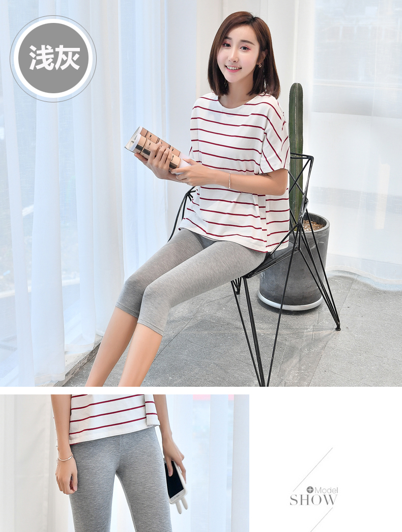 Mùa hè phương thức bảy điểm xà cạp phụ nữ phần mỏng mặc mỏng kích thước lớn cao eo 7 điểm quần quần chân quần short quần ngố nữ