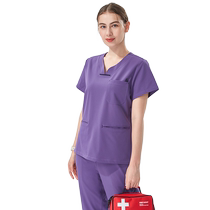 Gomeen four-sided elastic hand wash clothes short-sleeved nurse uniforms operating room overalls womens hand wash clothes medical long-sleeved suits