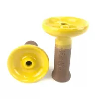 Керамический дымовый горшок со средним холом желтый