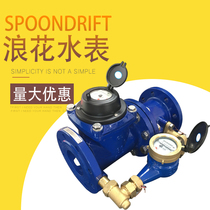 Duplex water meter primary-secondary dry liquid seal Lianyungang Wave Flowers 50100200 flange table front valve detachable