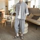 Trung Quốc gió nam mới loose-fitting kiểu cũ cổ tích kiểu Han quần áo cải thiện trẻ bộ Trung Quốc Tang kiểu cardigan thủy triều