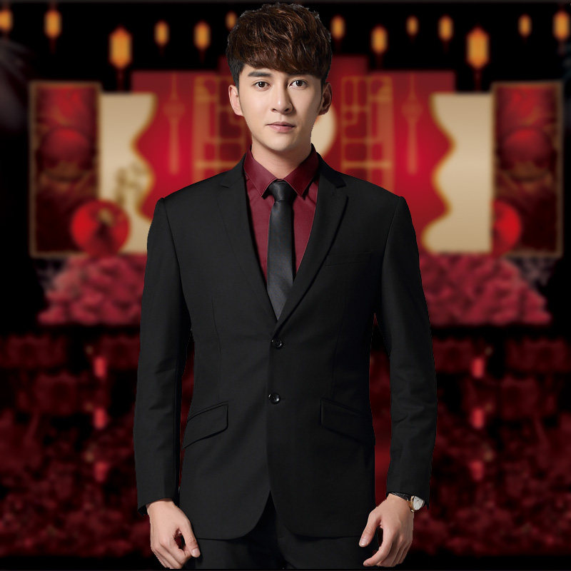 Summer suit jacket male groom groom escort gown wedding gown three suit business positive dress up to professional west suit