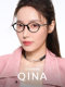 QINA Qina Zhao Lusi's same style glasses 25 years new nerdy oval frame myopia glasses for men and women QJ5199
