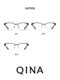 QINA Qina glasses 2025 new myopia glasses business eyebrow frame for men titanium half frame can be equipped with prescription QA7008
