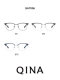 QINA Qina's 2026 new half-frame myopia glasses eyebrow frame anti-blue light Sven Science and Technology men's model QA7056