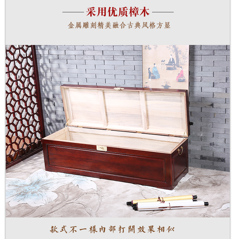 Tang Law hồi môn gỗ sồi hộp kết hôn hộp của hồi môn hộp cưới bộ sưu tập hộp long não gỗ hộp đầy đủ - Cái hộp thùng gỗ sồi