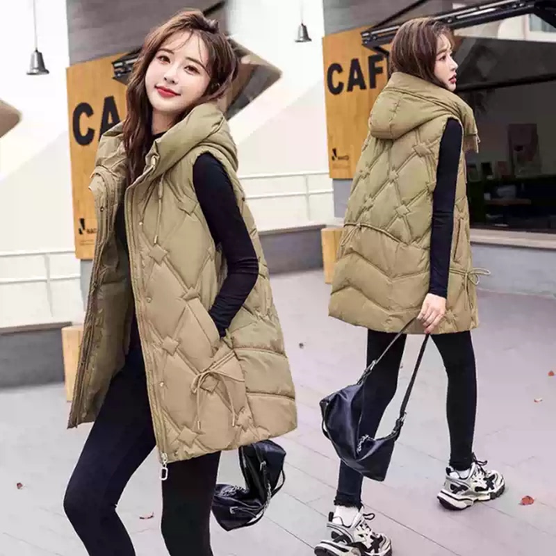 Plus-Size Vest for Women, 2026 Autumn and Winter New Style, Medium-Length, Loose and Stylish Vest, Padded Jacket Plus-Size Vest for Women, 2026 Autumn and Winter New Style, Medium-Length, Loose and Stylish Vest, Padded Jacket