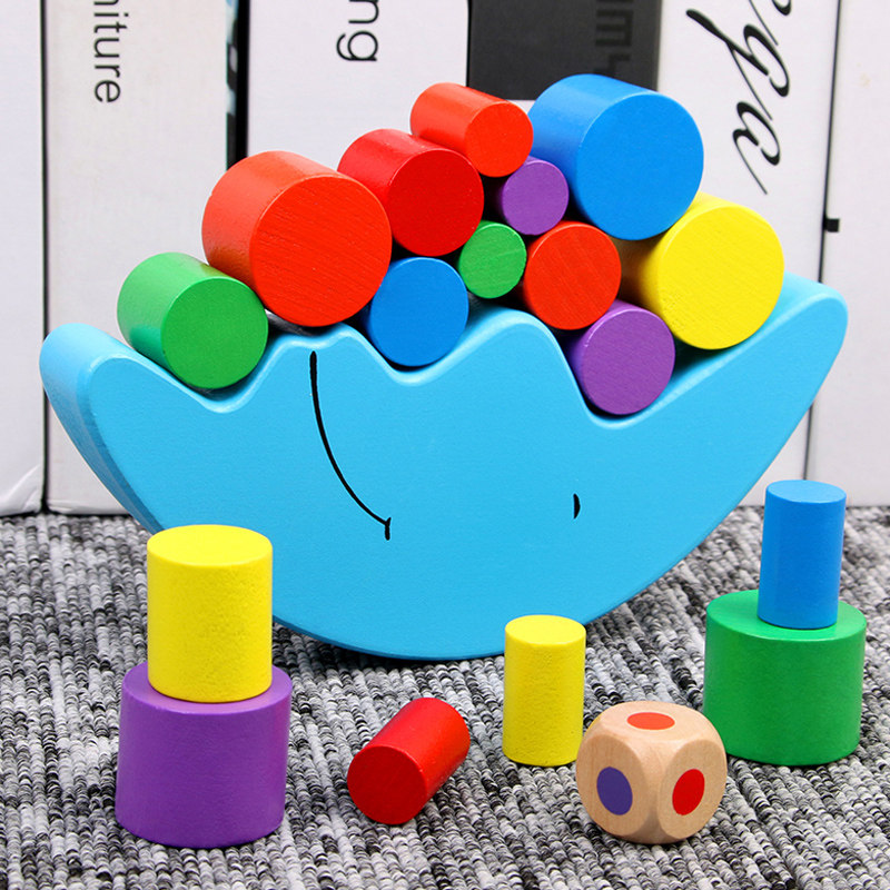 Children Early Teaching Balance Building Blocks Assembly Parent-child Play Stacks High Collagable Building Blocks Kindergarten Area Corner Puzzle Toys