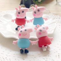 Cartoon Piggy Animation Eraser Kindergarten Student Stationery Children Prize Stationery Animal Rubber Set