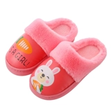 Детские зимние мультяшные полиуретановые милые тапочки подходит для мужчин и женщин для принцессы, нескользящие удерживающие тепло туфли, 1-6 лет