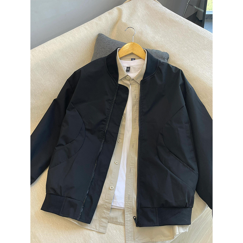 Black Ma1 Pilot Jacket for Men, Spring and Summer, High-End, Stylish, Long-Sleeve Top, American-Style Short Baseball Jacket Black Ma1 Pilot Jacket for Men, Spring and Summer, High-End, Stylish, Long-Sleeve Top, American-Style Short Baseball Jacket