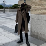 Плащ в английском стиле, осенняя демисезонная тонкая цветная куртка, в британском стиле, изысканный стиль, длина миди