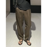 Цветные летние тонкие штаны для отдыха, свободный прямой крой