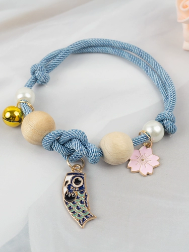 Плетеный чокер ручной работы, колокольчик, ожерелье, кот, домашний питомец