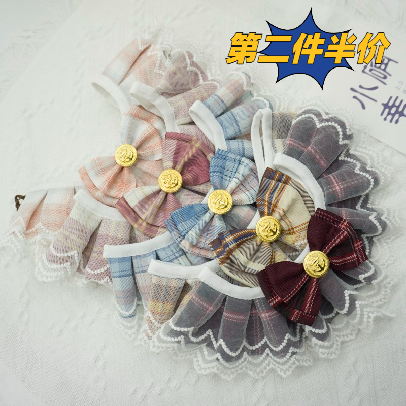 Cat dog dog towel puppy around neck lovepuppy puppy butterfly knot lace around the peddle