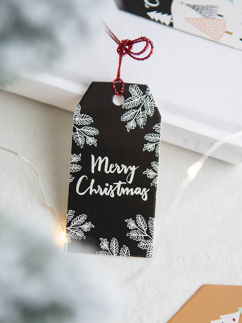 Hromeo Christmas Elevator Card Gift Box Packaging Pendant Wishing Card Christmas Tree Elevator Card Christmas Decoration