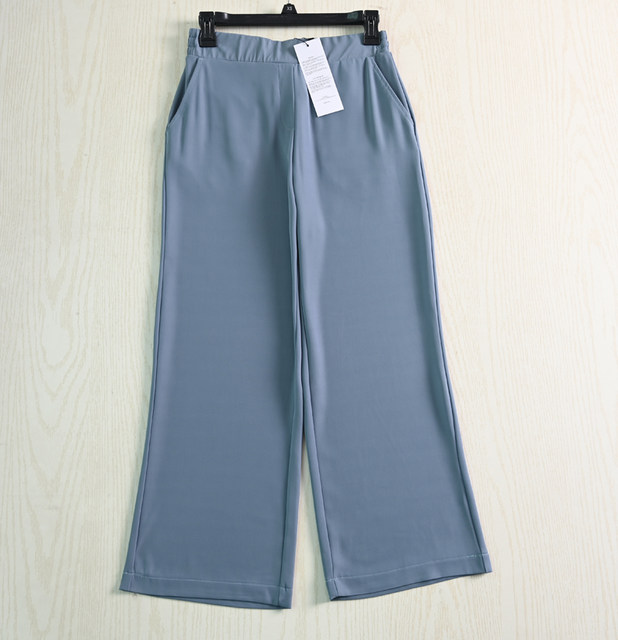 Siqi ແມ່ຍິງແບບເກົາຫຼີ Summer Cool Draped Texture Elastic Waist Straight Fit Versatile Casual Pants