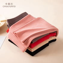 Kassenlan pro skin warm suede pants woman single piece line pants tight heat storage fiber plus suede beating bottom inner wearing warm pants man