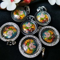 Wood Chaste Thai Specialty Thai Handicraft Rushi Xiang Kun Chang Stainless Steel Drill Shell Pendant Pendant Hanging