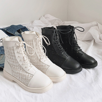 2021 Spring and Autumn New Net red small fragrant wind thick bottom Martin boots female English style women boots short boots tide ins cool
